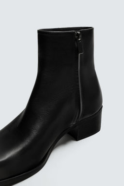 LEATHER HEELED BOOTS - Zara фото 13