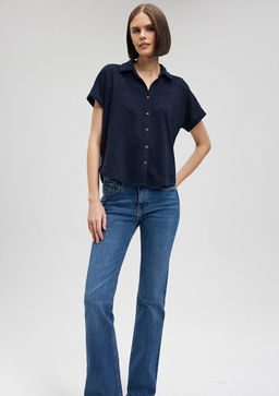 Lux Touch Lacivert Polo Tisort