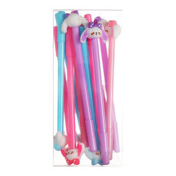 Цена за 12 шт. Ручка-прикол Calligrata «Зайка», чёрный стержень, гелевая, МИКС