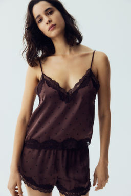 Pijama de sat?n con encaje - H&m фото 7