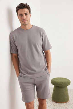 Gri Regular Fit _rme _ortlu Pijama Tak_m_ TMNSS23PT00032
