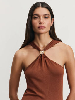 Трикотажное облегающее платье из вискозы / Zarina  фото 6