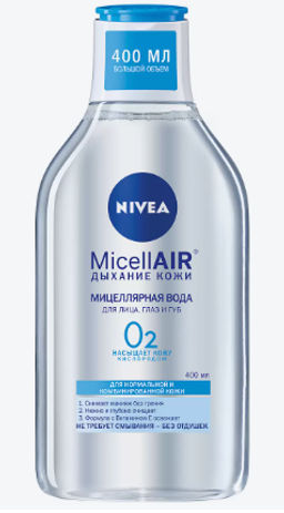 NIVEA FACE CLEAN мицеллярная вода 400мл 3в1 Освежающая д/норм.кожи