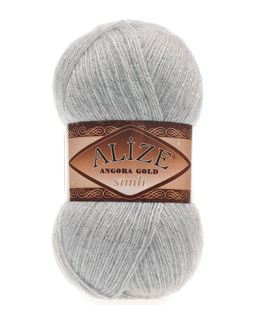 Ангора голд сим (Angora gold sim) пряжа Alize 20%шерсть 5%метанит 75%акрил 5х100г/500м фото 11