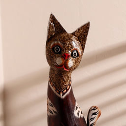 Фигура интерьерная «Кошка», 80 см, дерево