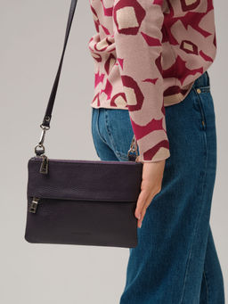 Крос-боди сумка Deboro 3017 пыльно-фиолетовый