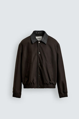 RELAXED FIT CONTRAST COLLAR JACKET LIMITED EDITION - Zara фото 17