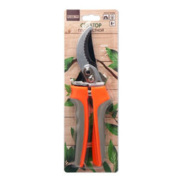 Секатор плоскостной, 9" (23 см), с пластиковыми ручками, Greengo