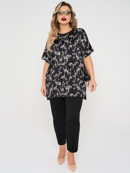 Блузка 0087-29 черный матовый