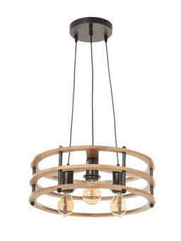 Светильник BayerLux ЭКО «Лот» 3×40 Вт Е27 черный/коричневый 42×42×12(+100)см