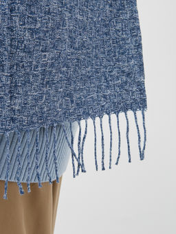 Большой теплый двусторонний палантин В СОСТАВЕ ШЕРСТЬ - Tantino фото 8