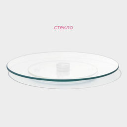 Подставка для торта вращающаяся Доляна, d=25 см, стекло
