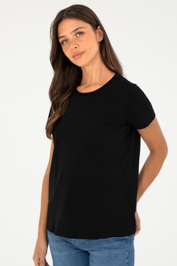 Женская черная базовая футболка Неожиданная скидка в корзине - U.s. polo assn фото 3