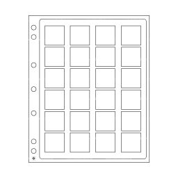 Листы ENCAP (упаковка 2 штуки) для 24 монет в капсулах QUADRUM MINI LEUCHTTURM 360060
