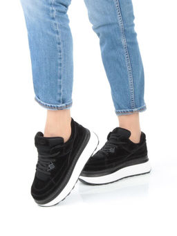 05-A9001-4 BLACK Кроссовки женские (натуральная замша)