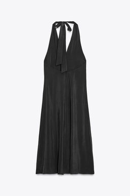 HALTER MIDI DRESS WITH TIE - Zara фото 8
