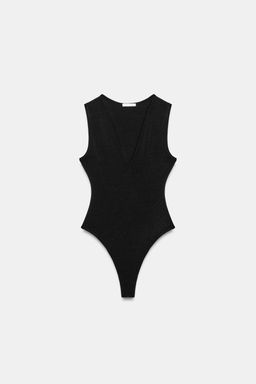 FITTED V-NECK BODYSUIT - Zara фото 12