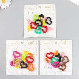 Цена за 6 шт. Бусина для творчества пластик «Сердце-конструктор», 2.9×2.5×0.9 см, МИКС