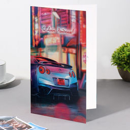 Цена за 5 шт. Отрытка С Днем Рождения! машина, город, 15 x 10,5 см - Simaland фото 3