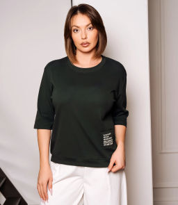 Футболка #КТ0467-55, изумрудный