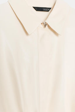 SATIN SHIRT WITH CROSSOVER DETAIL - Zara фото 8