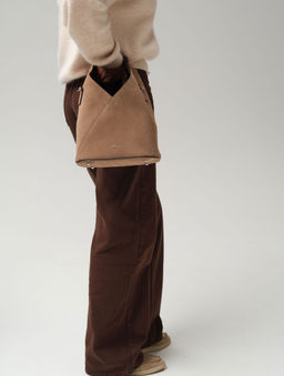 Замшевая сумка Rebecca DBR 31370 серо-коричневый фото 7