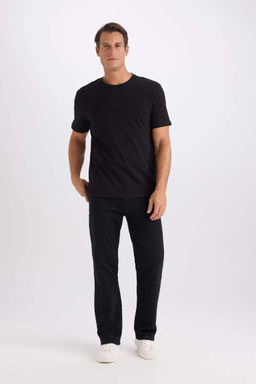 Новая базовая простая футболка с короткими рукавами и круглым вырезом стандартного кроя - Defacto фото 2