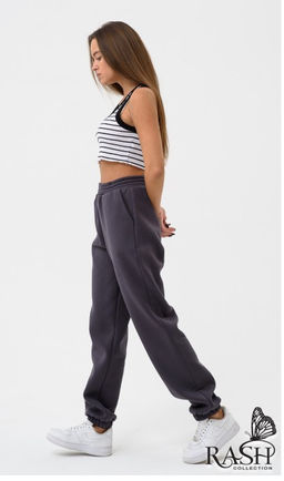 Джоггеры с начесом антрацит Цвет:как на фото