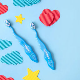 Детская зубная щетка, от 3 до 6 лет, мягкая 1шт. (голубая)