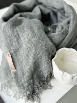 Палантин 210*100см в ассортименте 33-0002 винтажный серый