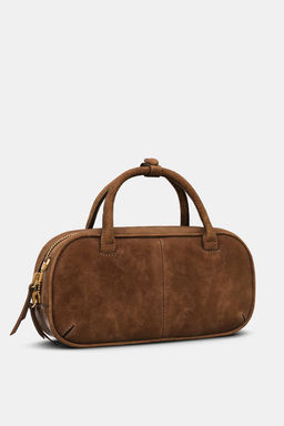 SPLIT SUEDE MINI BAG WITH DOUBLE HANDLE - Zara фото 4