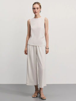 Прямые брюки с эластичным поясом / Zarina  фото 6