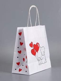 Пакеты подарочные крафт «С Днем Рождения», 22×12×25 см, набор 4 шт.