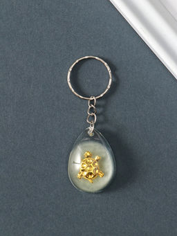 Цена за 12 шт. Брелок для ключей на кольце пластик «Черепашка в капле», 3.3×2.4×0.8 см