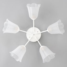 Люстра "Онлайн" (цветок) 5х15Вт Е27 МОДЕЛЬ: BR 00211 белый/прозрачный