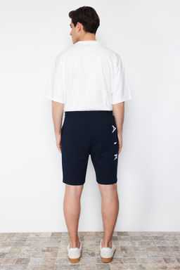 TRENDYOL MAN Lacivert Regular/Normal Kesim Orta Boy Yaz? Bask?l? Sort TMNSS21SR0377 - Trendyolmilla фото 4
