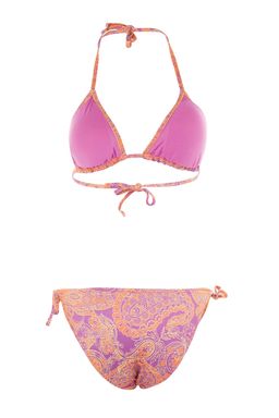 TRENDYOLMILLA Batik Desenli Ucgen Baglamal? Bikini Tak?m? TBESS23BT00005  фото 24