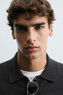 POLO PUNTO REGULAR FIT MEZCLA LANA / Gris antracita - Zara фото 7