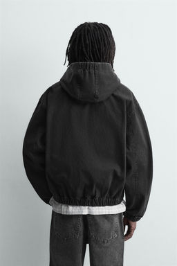 CAZADORA LAVADA CAPUCHA / Carb?n - Zara фото 3