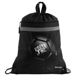Сумка для обуви с карманом на молнии Berlingo "Goal time" 46*36см (SB-EX-1217) светоотражающая лента
