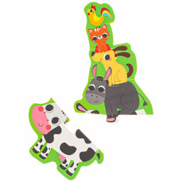 Пазлы мягкие для малышей Крошка Я «Пирамидка: Животные фермы», 5 деталей