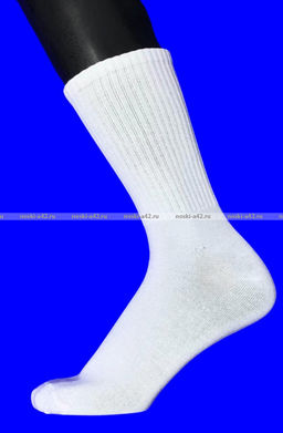 Цена за 3 пар. 3 ПАРЫ - Байвей высокие белые носки с высокой резинкой арт. 1209