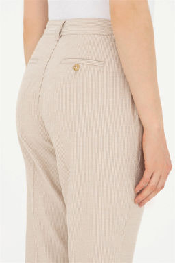 Женские брюки песочного цвета из парусины - U.s. polo assn фото 14