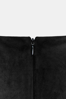 SHORT FAUX SUEDE DRESS WITH RUFFLES - Zara фото 3