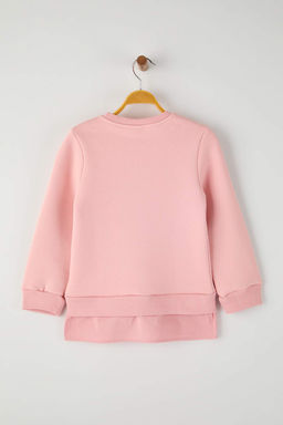 Ekru Pamuklu Kalp Baskl? Kal?n/Ici Polarl? Regular Orme K?z Cocuk Sweatshirt TKDAW26SW00023 - Trendyolmilla фото 8