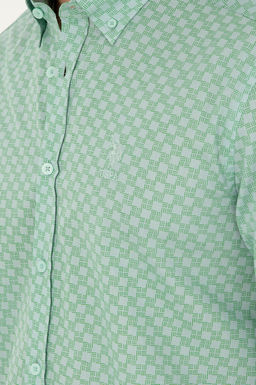 Мужская рубашка зеленого цвета с длинным рукавом Неожиданная скидка в корзине - U.s. polo assn фото 7