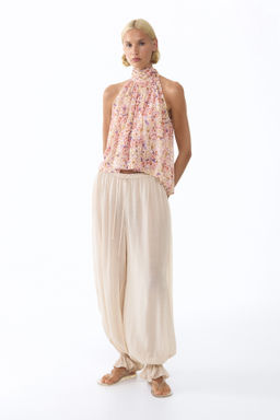 Tie-detail chiffon top - H&m фото 5