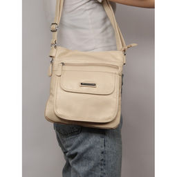 Сумка женская искусственная кожа Guecca-RY 7016, 1отд+карм/пер, плечевой ремень, светло-бежевый SALE 261718