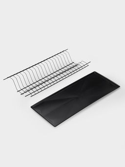 Сушилка для посуды с поддоном для шкафа 60 см, 56.5×25.6 см, чёрная