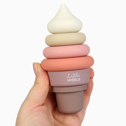 Развивающая игрушка - пирамидка M&B «Мороженка», силикон, от 3 мес.